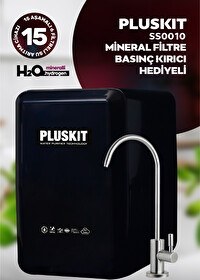 Resim Pluskit 8 Litre 15 Aşama Mineralli 75 GPD Su Arıtma Cihazı SS0010 