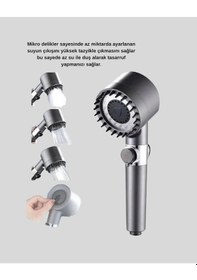 Resim Yüksek Basınçlı Masajlı Duş Başlığı Su Tasarruflu Beyaz 