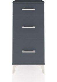 Resim Arges Komodin 3 Çekmeceli 44x30x96 Antrasit-antrasit Antrasit 