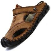 Resim Ikkb Yaz Yeni Gündelik Moda Erkek Sandalet Haki Rengi Haki 