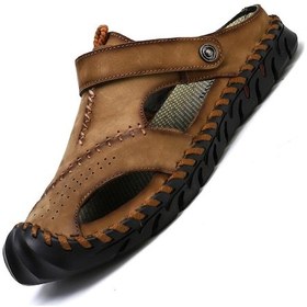Resim Ikkb Yaz Yeni Gündelik Moda Erkek Sandalet Haki Rengi Haki 