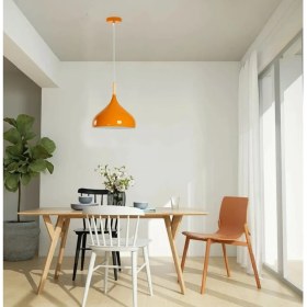 Resim Turuncu Tekli Metal Sarkıt Avize Modern Çocuk Odası Bebek Odası E27 Uyumlu 