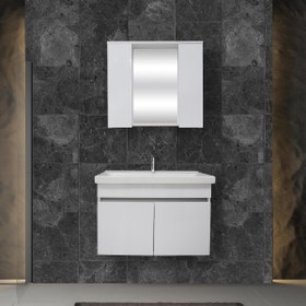 Resim KAREN BANYO KOZA BANYO DOLABI SETİ 80 CM ,BEYAZ 