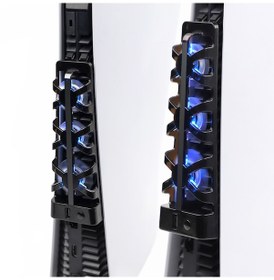 Resim Ps5 Soğutucu LED Işıklı Sessiz Fan Soğutucu Usb3.0 Radyatör Isı Emici Ps5 TP5-1523E 