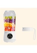 Resim Gateesat Usb Şarjlı Beyaz Taşınabilir El Blenderı 530ml Dijital Ekranlı Smoothie Yapma Makinesi 