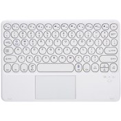 Resim Philips M9 Plus 10.1\ Uyumlu Kablosuz Bluetooth Şarjlı TouchPad'li Türkçe Q Klavye - Beyaz 