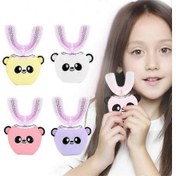 Resim Zihaisheng 2-12 Yaş Akıllı 360 U Tipi Çocuklar Sonic Elektrikli Diş Fırçası Otomatik Ultrasonik Diş Fırçası Karikatür Desen Çocuk Fırçası Mor 