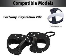 Resim Adhiper Sony PlayStation VR2 (PS VR2) için Silikon Saplı Kapak Koruyucu, Sony PlayStation VR2 (PS VR2) kolu için Ter Geçirmez ve Yıkanabilir Kapak (Siyah) 