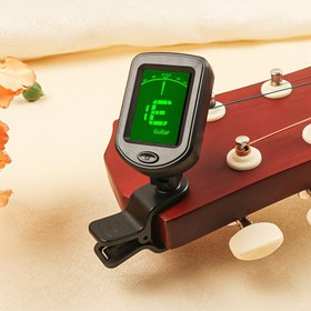 Resim 1 adet MINGYQOU Çok Fonksiyonlu Elektronik Akort Cihazı Akustik Gitar, Keman, Ukulele için - 12 Tonlu Hassas Akort, Pil Güçlü, ABS Malzeme, Temel Telli Çalgı Aksesuarı 