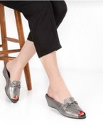 Resim mikay shoes Deri Şık Tokalı Rahat Gündelik Ev Terliği 