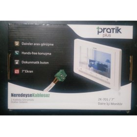 Resim Pratik Plus 2k-701 7 Tft Ev Içi Görüntülü Diafon Ekranı 