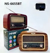 Resim NNS Ns-6655BT Taşınabilir Nostaljik Radyo Bluetooth Speaker Usb+Tf card+Aux 