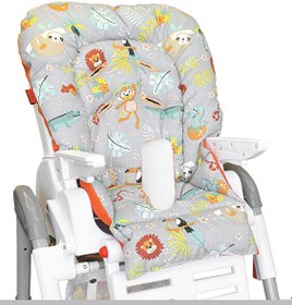 Resim Holmer Leke Tutmaz Organik Max-M Koyu Gri Mama Sandalyesi Minderi 