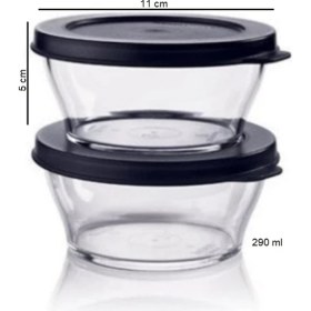 Resim Tupperware Royal Kap 2'li Set 290 ml Kahvaltılık Saklama Kabı Hsgl 