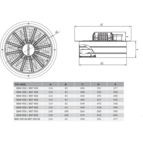 Resim Bvn Bst 350 (3250M³/H) Sanayi Aspiratörü 380V 