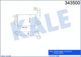 Resim TURBO RADYATÖRÜ INTERCOOLER DUCATO-JUMPER-BOXER AL/PL/BRZ 295x202x62 Marka : KALE 
