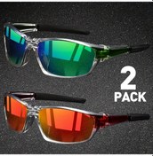 Resim 2 Çift Spor Polarize Güneş Gözlüğü Erkekler İçin Hafif Gece Görüş Erkek Tonları Green And Red Altın 