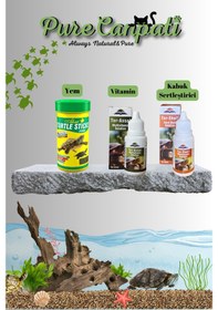Resim Kaplumbağa Temel Bakım Seti Yem + Vitamin + Kabuk Güçlendirici 
