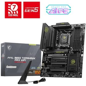 Resim Msı Mag B850 Tomahawk Max Wıfı Am5 Ddr5 8400mhz Oc Hdmı 4x M.2 Usb 10gbs 5g Lan Wı-fı 7 Atx 