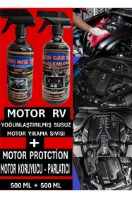Resim Susuz Motor Temizleme Sıvısı 500 Ml + Motor Koruma Parlatma 500 Ml 2 Lı Set 