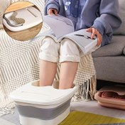 Resim Katlanabilir Büyük Ayak Banyosu Spa - Ev ve Seyahat için Taşınabilir Katlanır Ayak Küveti, Elektrik Gerektirmez, Kaymaz Tutuşlu Ergonomik Tasarım, Rahatlatıcı Kavanoz İçin Dayanıklı Plastik 