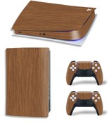 Resim Kt Grup Wooden Playstation 5 Standart Disk Edition Sticker Kaplama Seti 