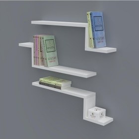 Resim Kenzlife kitaplık mediha 015*060*20*3 byz duvar rafı 