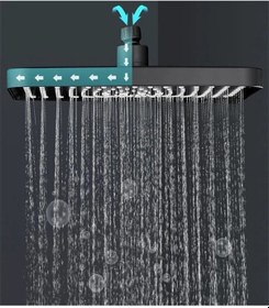 Resim Ecoflow Siyah Robot Yağmurlama Tepe Duş Seti Yeni Model Duş Sistemleri Kaliteli Siyah 