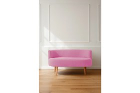 Resim Azra Mobilya Sydney Modern Ikili Koltuk Kanepe | Modern | Welsoft Yumuşak Kumaş | Pembe 