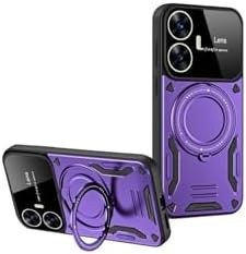 Resim Zipax Realme C55 Kılıf Kamera Korumalı Lensli Standlı Azn Joylens Mor 