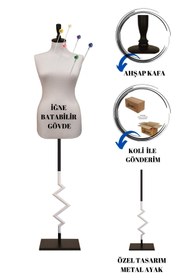 Resim Manken İstanbul 36 Beden Dekoratif Zig Zag Özel Ayaklı Sünger Iğne Batabilen Terzi Mankeni 