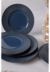 Resim Keramika Lapis Myra Pasta Tabağı 22 Cm 6 Adet Q08 Çok Renkli 