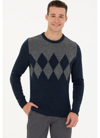 Resim U.s. Polo Assn. Yuvarlak Yaka Desenli Lacivert Erkek Kazak 1678184 001 