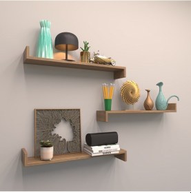 Resim Rafkestir 3 Lü Teno Duvar Rafı Kafkas Meşe ( Mat ) 