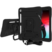 Resim Fuchsia Ipad 10.2 8.Nesil Uyumlu Yeni Nesil Kalem Bölmeli Defender Silikon Tablet Kılıfı Tam Koruma 