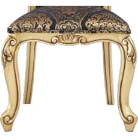 Resim Bengimobilya Sandalye Zus003 Klasik Model Yaldızlı Nakışlı Kumaş Gold Oymalı K 
