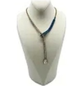 Resim Yerli Üretim Süet Kumaş Krem Renk 24/15 Cm Kolye Gerdanlık Zincir Takı Sergileme Üçgen Mankeni Çok Renkli 