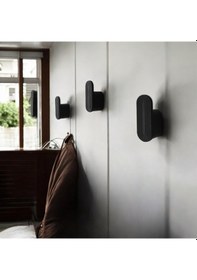 Resim Minimalist 4'lü Duvar Askısı - Plastik, Vida Montajlı, Şık Ve Kul Siyah 