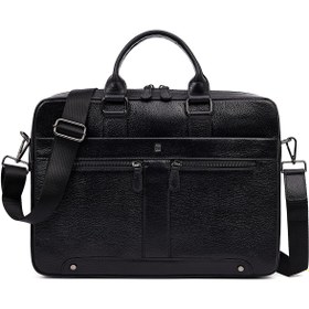 Resim Men's Black Leather Laptop Bag 