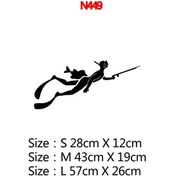 Resim N449-boyutu S-1-siyah-moda Mızrak Balıkçılık Dalış Zıpkın lar Ussr Eğlenceli Vinil Araba-şekillendirici Araba Etiket 