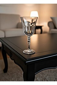 Resim Kristalize Ovit Dekor Su Bardağı Seti 6 Adet 270 Cc Kristal Görünümlü Cam Bardak Şeffaf 