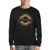 Resim Sun Covered by Clouds Siyah Çocuk Sweatshirt 