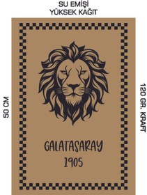 Resim duha trend 35x50 120 Gr. Kraft Kağıt Oto Paspası Şampiyon Galatasaray 100 Adet 