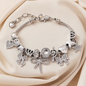 Resim Kadınlar için Taşlı, Fiyonk, Yıldız ve Müzik Sembollü Ayarlanabilir Bakır Bilezik - Tatil, Günlük Kullanım, Partiler ve Hediyeler için İdeal, Charm Bilezik 