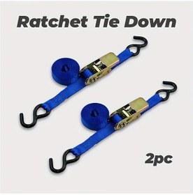 Resim Hightower 1"x15ft Ağır Hizmet Ratchet Bağlama Kayışı Mavi Polyester 2 Adet 