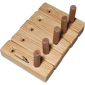 Resim Barış Dizayn Doğal Ahşap Tekli Mini Askılık Çok Amaçlı Dolap Duvar Askısı (5li Set) 