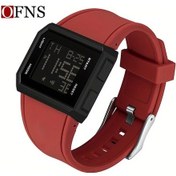 Resim Cloud011 Ofns Spor Çalar Saati 5atm Suya Dayanıklı Dijital Alarmlı Siyah Kırmızı Elektronik Diğer 