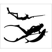Resim TSC Zıpkıncı Dalgıç Balık Avcısı Sticker 