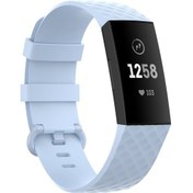 Resim Xdfind 18mm Gümüş Renk Toka Tpu Bilek Kayışı İzle Bandı Fitbit Charge 4 / Charge 4 Se / Charge 3 / Charge 3 Se, Boyut: S Açık Mavi 
