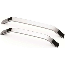 Resim Şahin Alüminyum Metal Lüks Modern Mobilya Çekmece Mutfak Dolabı Kulpu Krom 128mm Krom 
